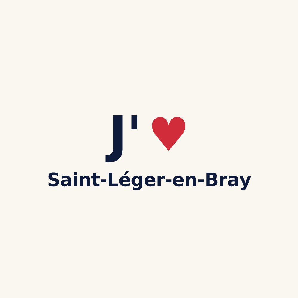 Tasse personnalisée Saint-Léger-en-Bray — design J'aime Saint-Léger-en-Bray