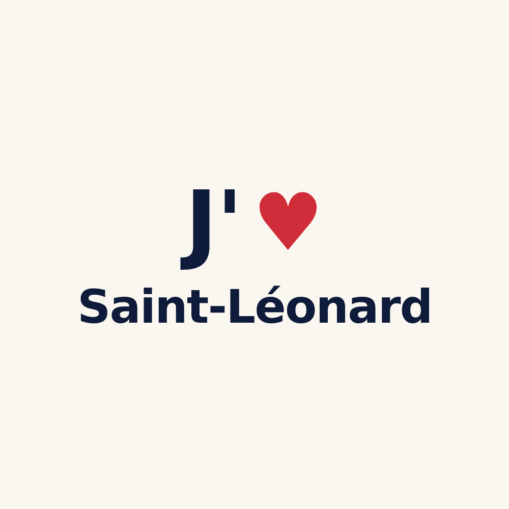 Tasse personnalisée Saint-Léonard — design J'aime Saint-Léonard