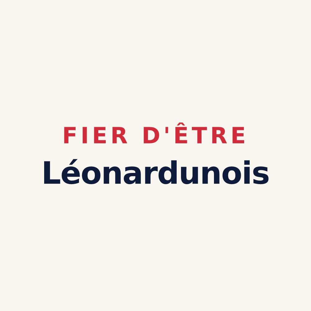 Tasse « Fier d'être Léonardunois » — design pour Saint-Léonard-en-Beauce