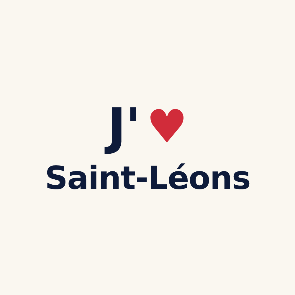 Tasse personnalisée Saint-Léons — design « J'aime Saint-Léons » imprimé sur la tasse