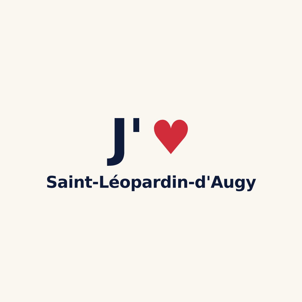 Tasse personnalisée Saint-Léopardin-d'Augy — design J'aime Saint-Léopardin-d'Augy