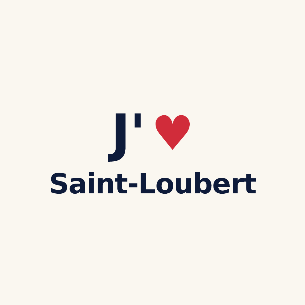 Tasse personnalisée Saint-Loubert — design J'aime Saint-Loubert