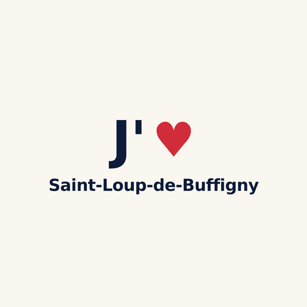 Tasse personnalisée Saint-Loup-de-Buffigny — design J'aime Saint-Loup-de-Buffigny