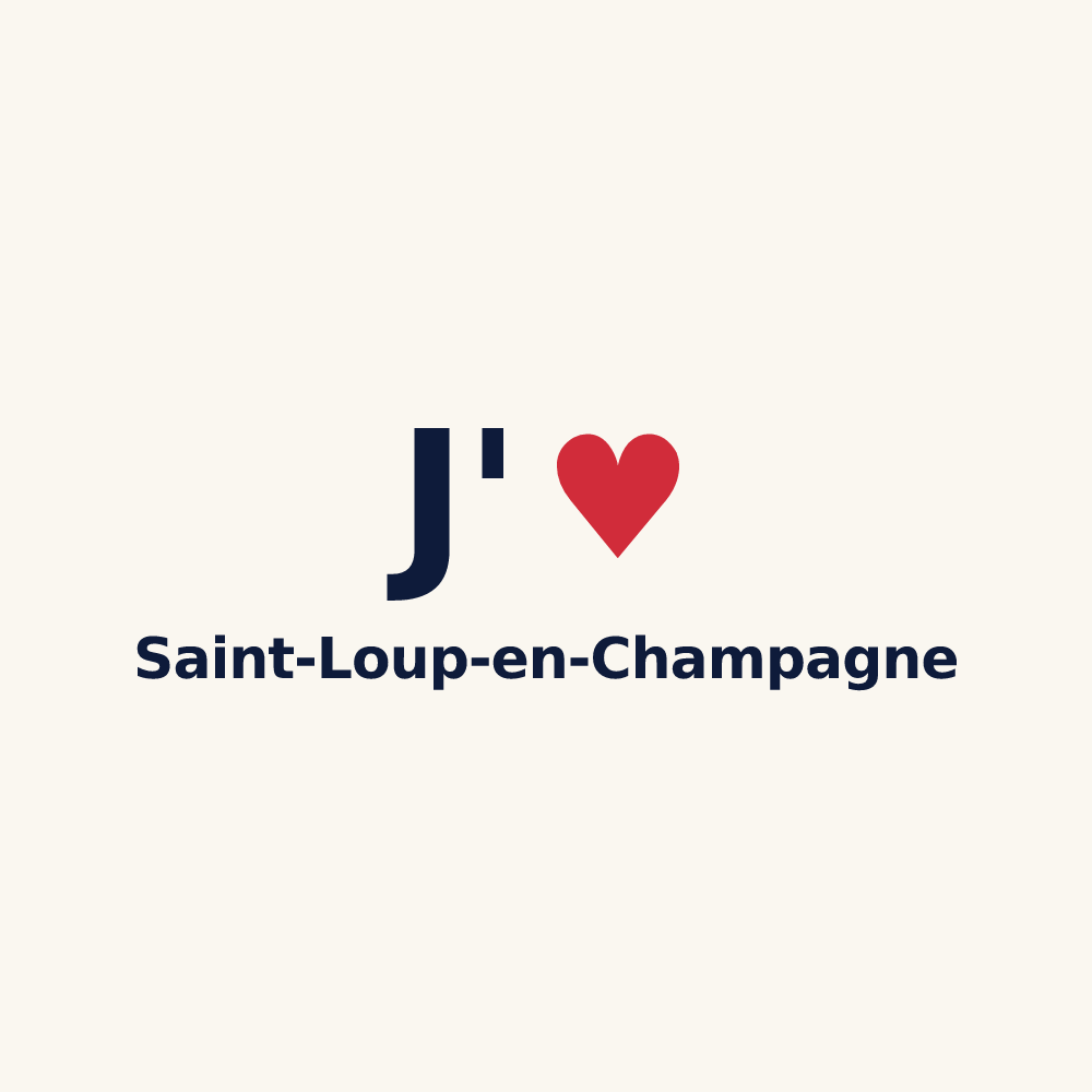 Tasse personnalisée Saint-Loup-en-Champagne — design J'aime Saint-Loup-en-Champagne