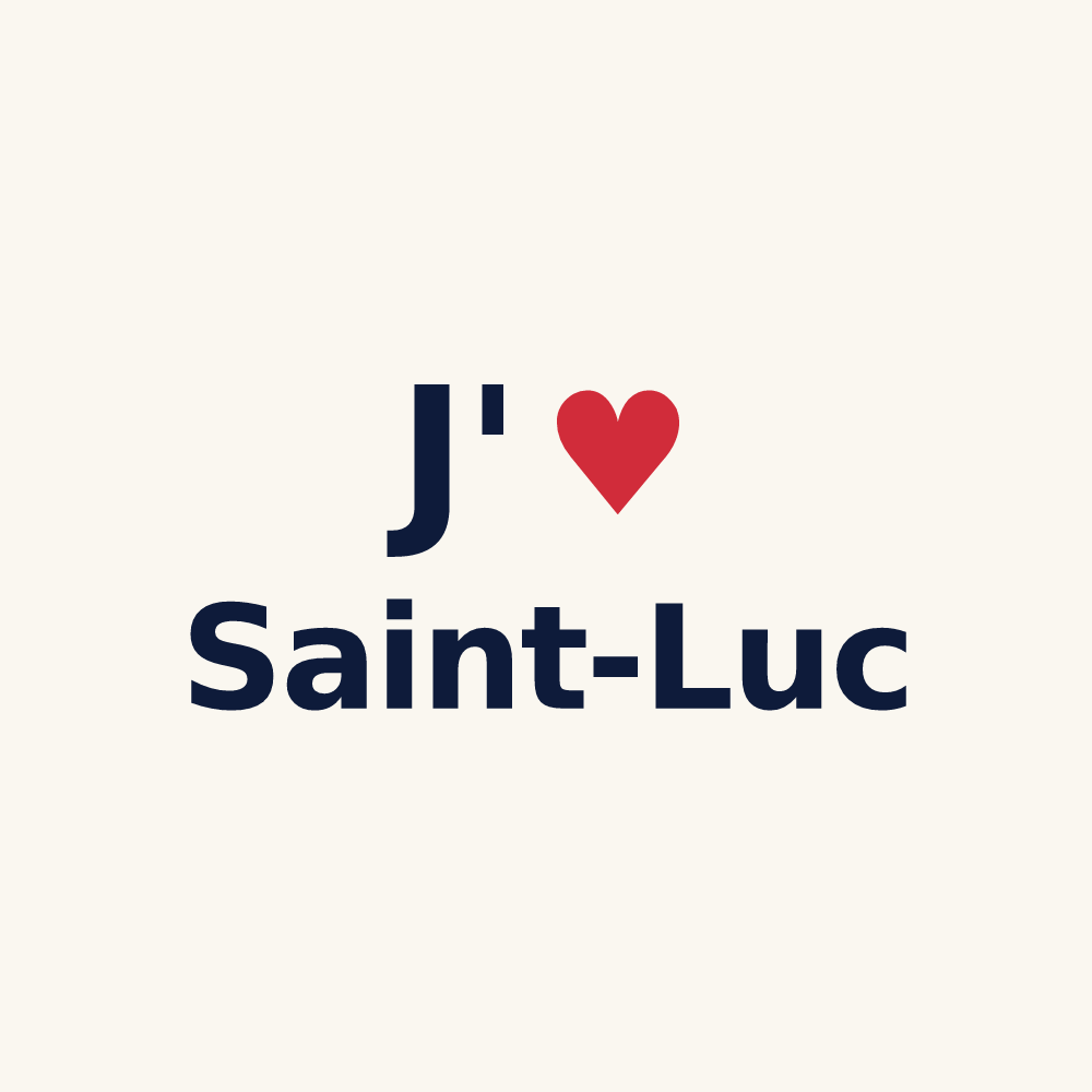 Tasse personnalisée Saint-Luc — design J'aime Saint-Luc