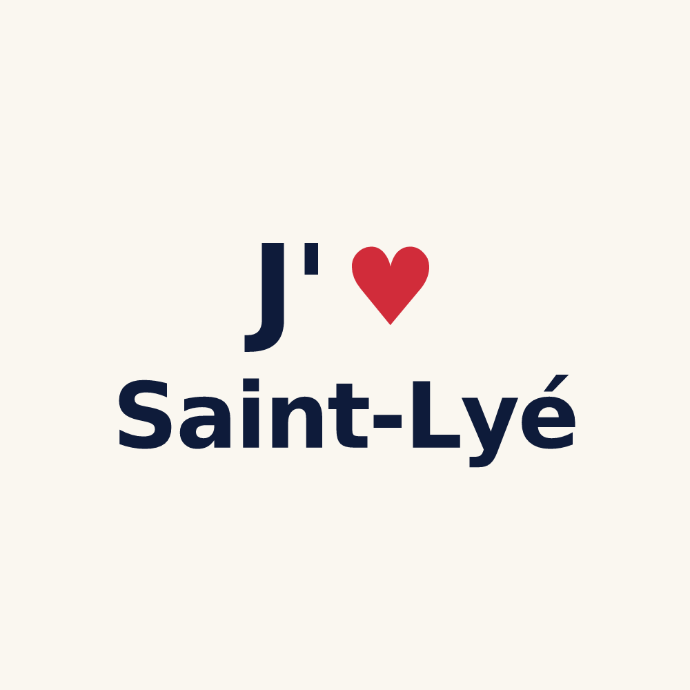 Tasse personnalisée Saint-Lyé — design J'aime Saint-Lyé