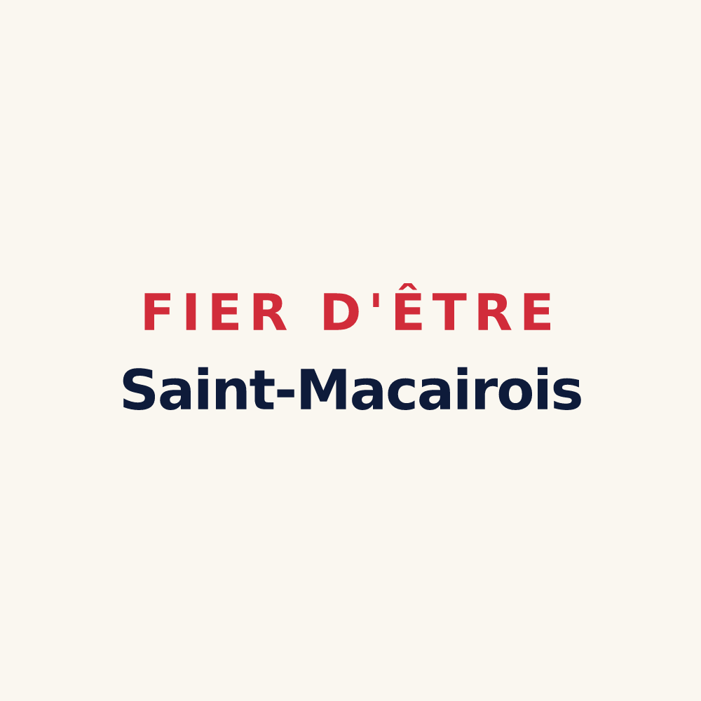 Tasse « Fier d'être Saint-Macairois » — design pour Saint-Macaire-du-Bois