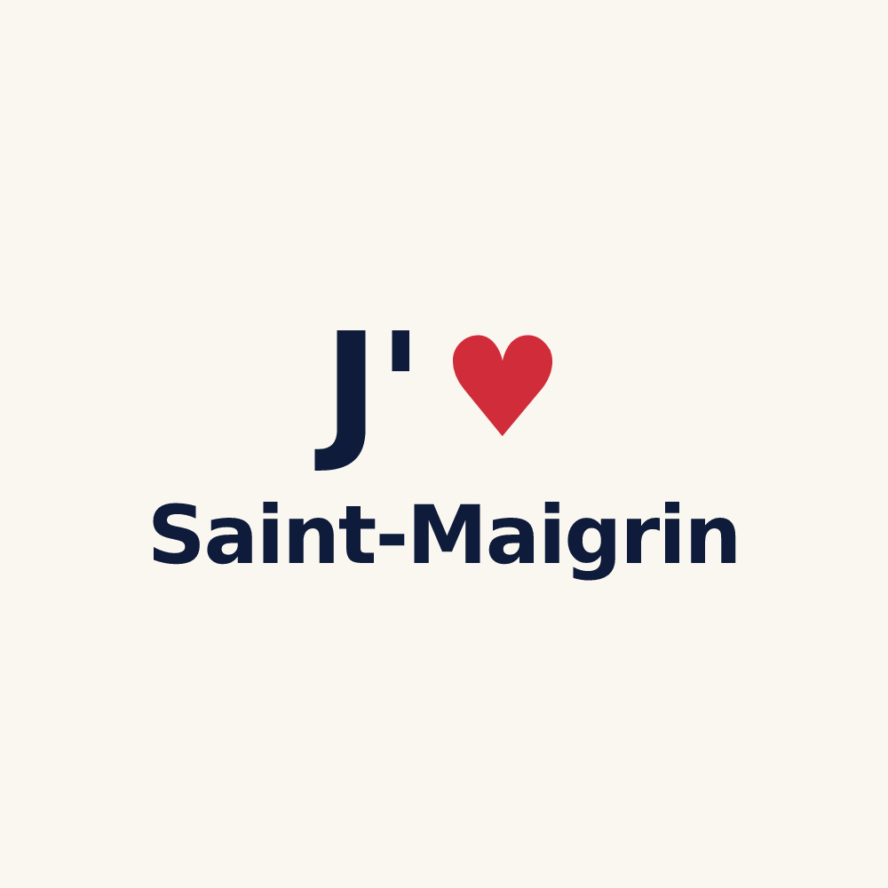 Tasse personnalisée Saint-Maigrin — design J'aime Saint-Maigrin