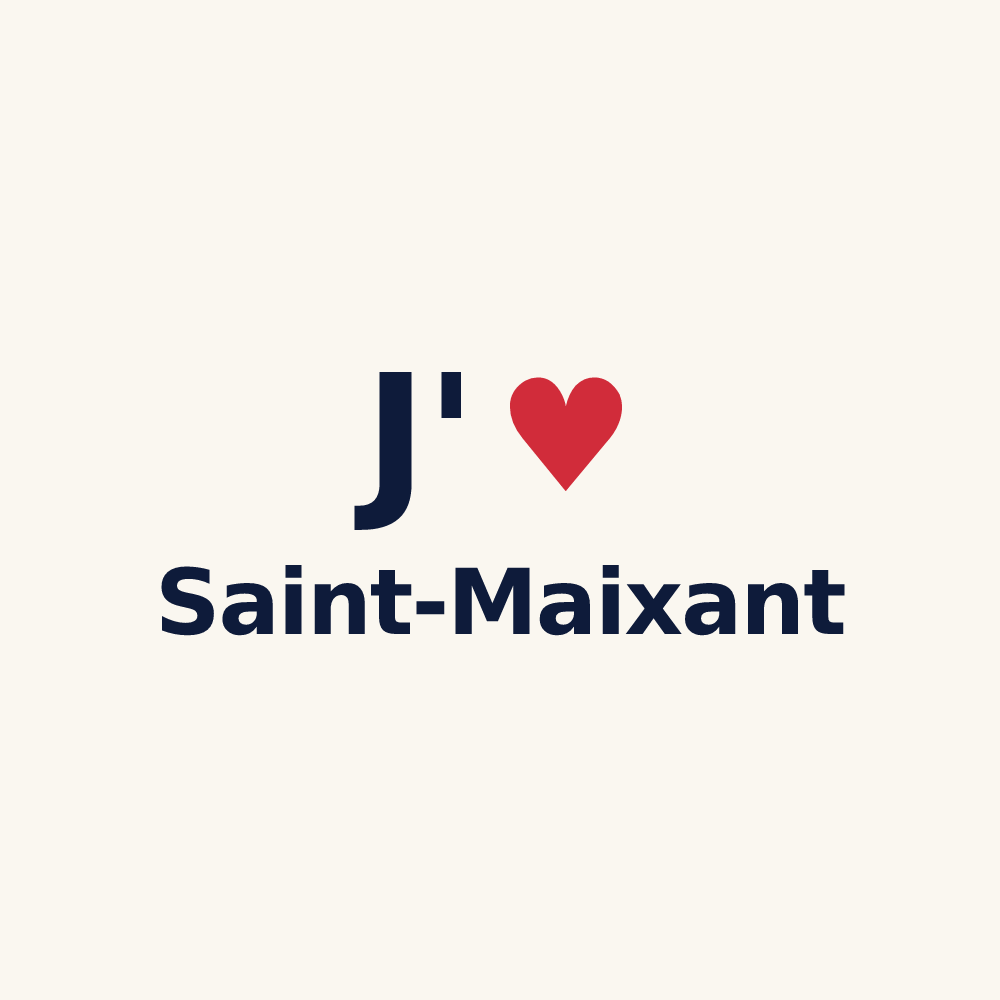 Tasse personnalisée Saint-Maixant — design J'aime Saint-Maixant