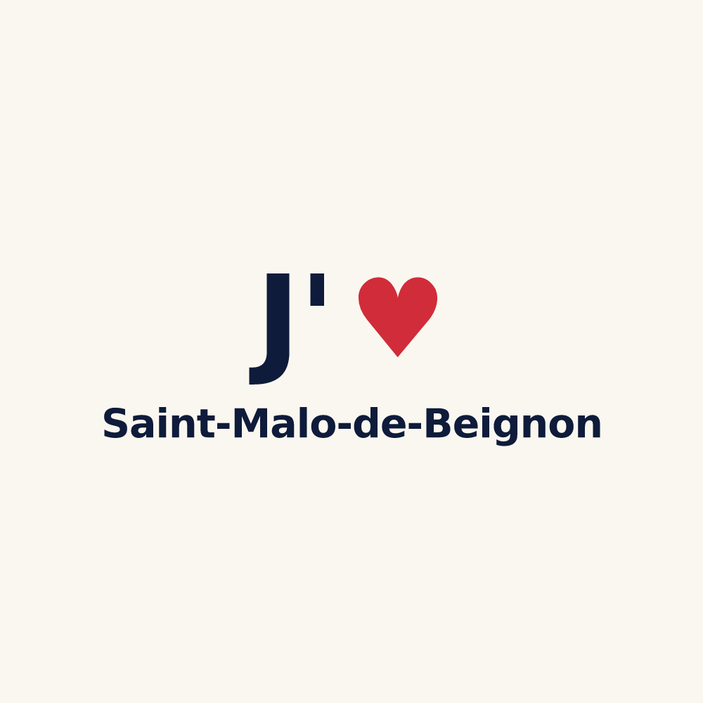 Tasse personnalisée Saint-Malo-de-Beignon — design J'aime Saint-Malo-de-Beignon