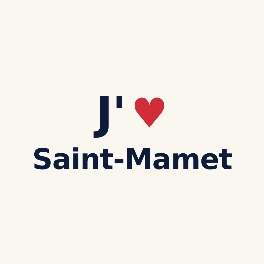 Tasse personnalisée Saint-Mamet — design J'aime Saint-Mamet