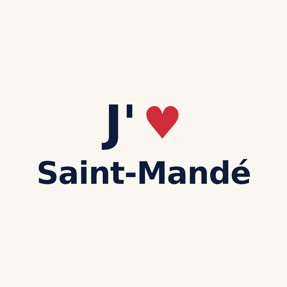 Tasse personnalisée Saint-Mandé — design J'aime Saint-Mandé