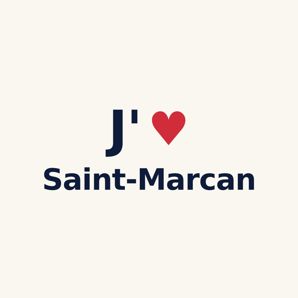 Tasse personnalisée Saint-Marcan — design J'aime Saint-Marcan