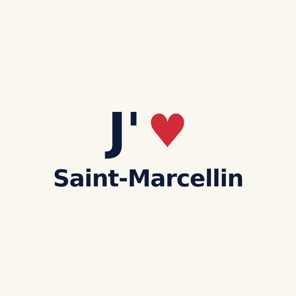 Tasse personnalisée Saint-Marcellin — design J'aime Saint-Marcellin