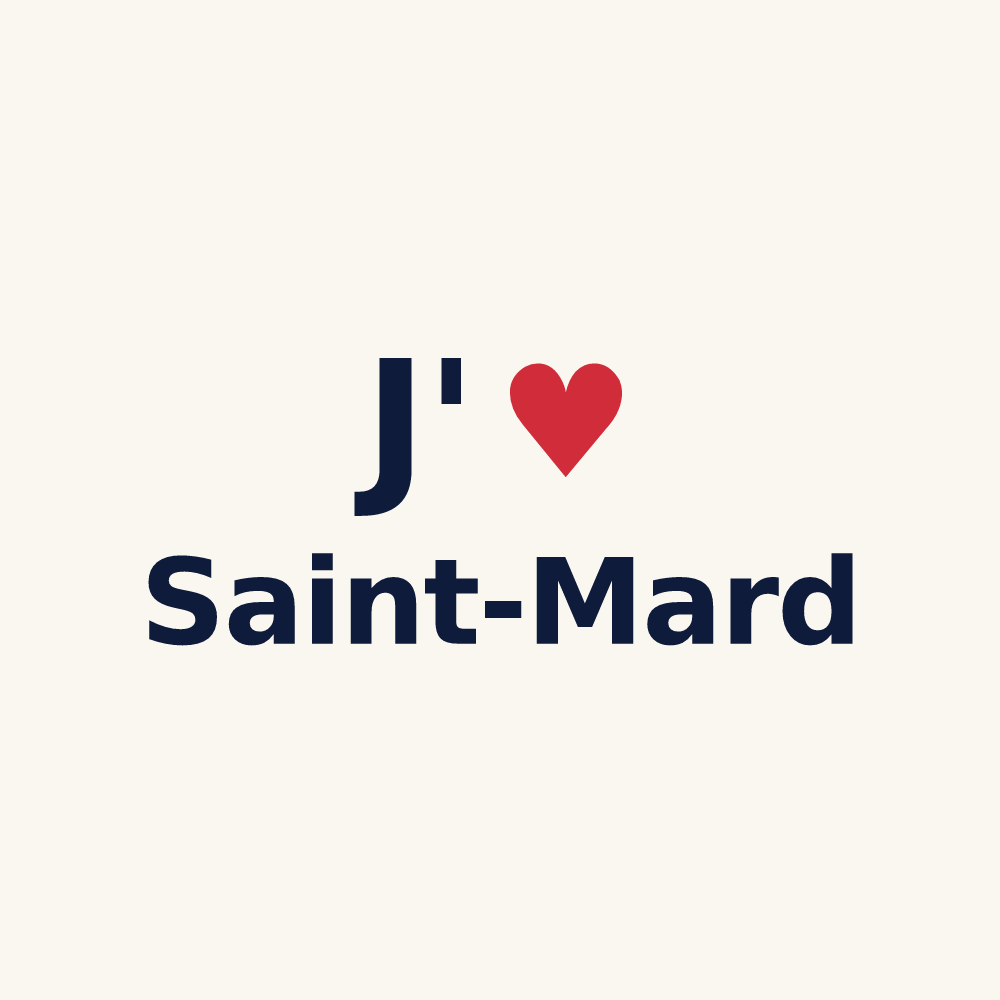Tasse personnalisée Saint-Mard — design J'aime Saint-Mard