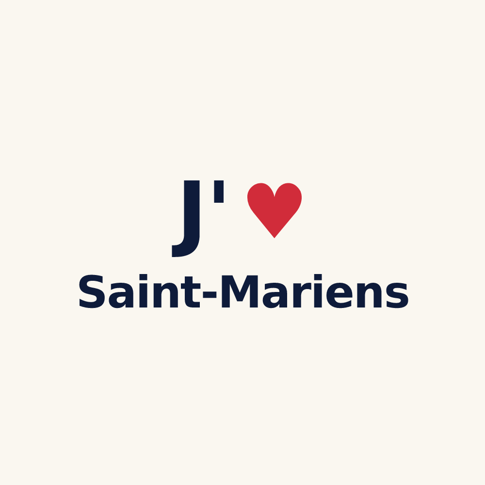 Tasse personnalisée Saint-Mariens — design J'aime Saint-Mariens