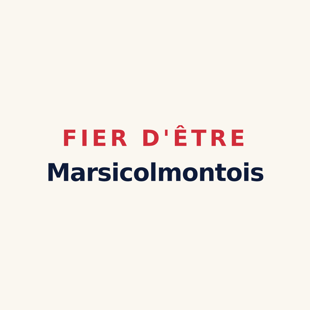 Tasse « Fier d'être Marsicolmontois » — design pour Saint-Mars-sur-Colmont