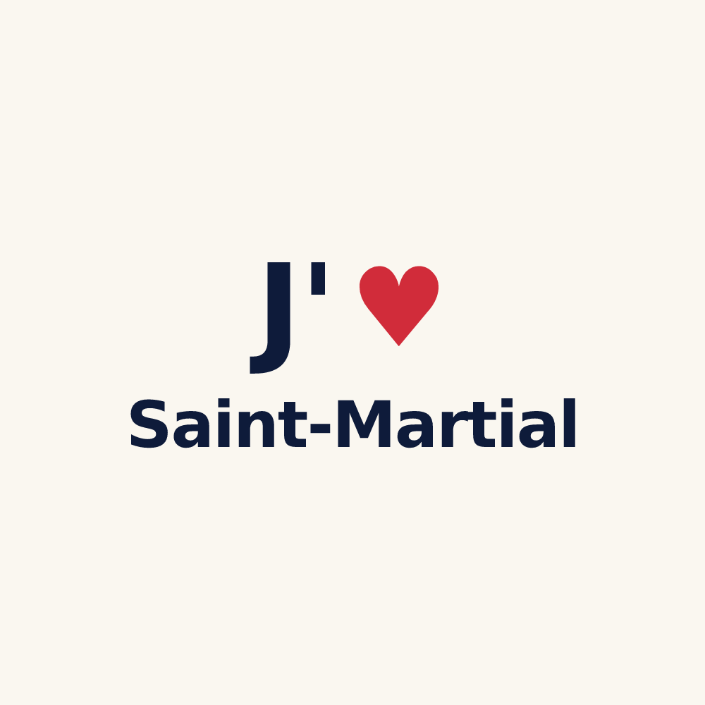 Tasse personnalisée Saint-Martial — design J'aime Saint-Martial