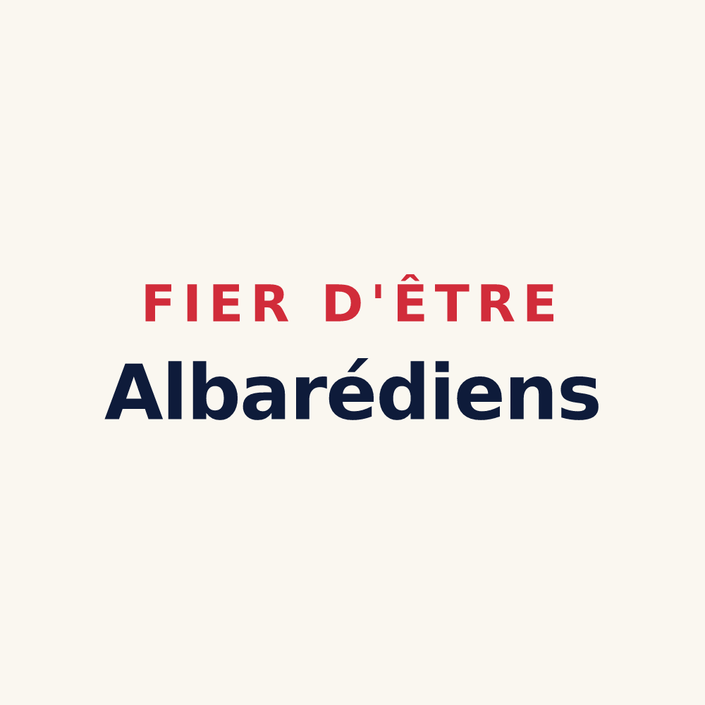 Tasse « Fier d'être Albarédiens » — design pour Saint-Martial-d'Albarède