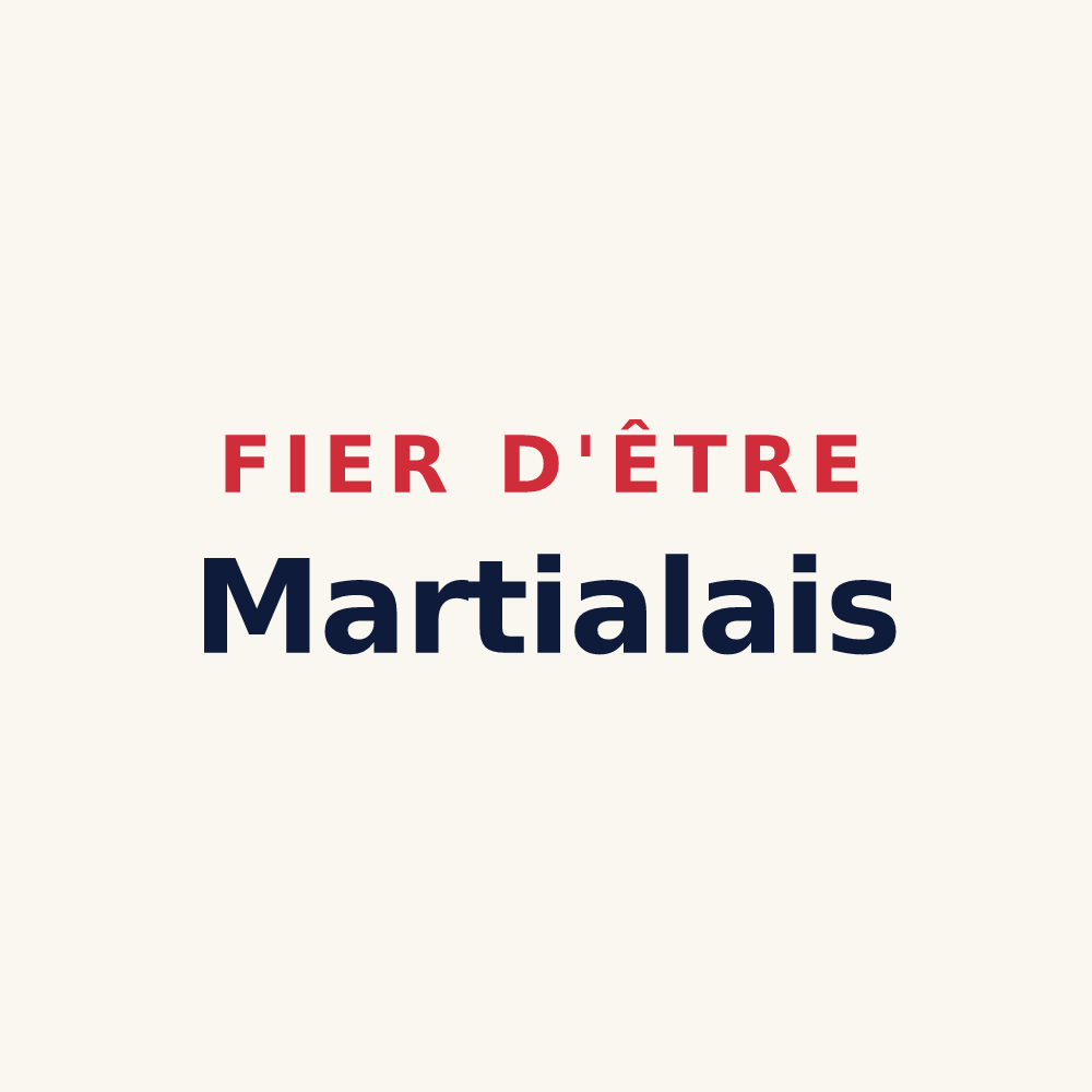 Tasse « Fier d'être Martialais » — design pour Saint-Martial-de-Gimel