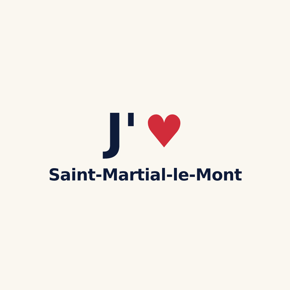 Tasse personnalisée Saint-Martial-le-Mont — design J'aime Saint-Martial-le-Mont