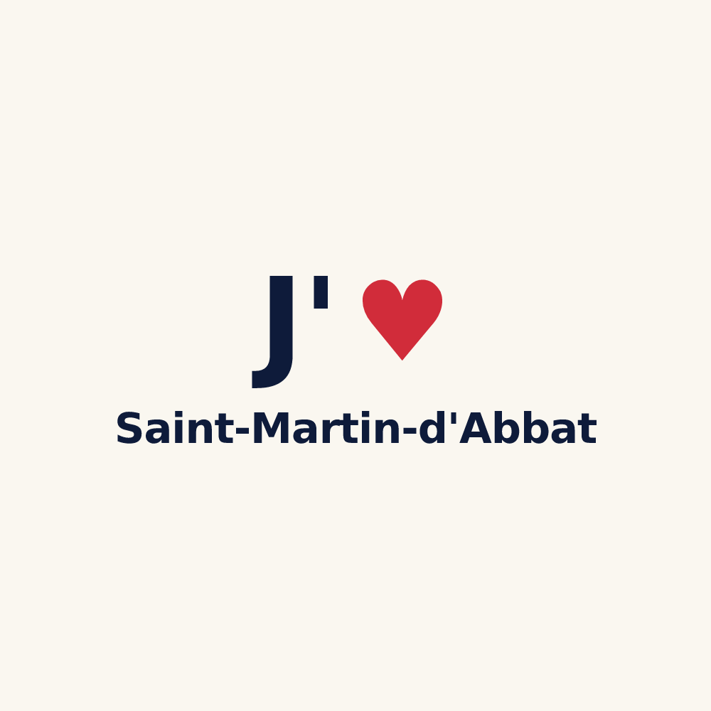 Tasse personnalisée Saint-Martin-d'Abbat — design J'aime Saint-Martin-d'Abbat