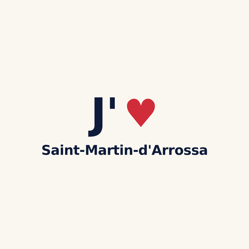 Tasse personnalisée Saint-Martin-d'Arrossa — design J'aime Saint-Martin-d'Arrossa