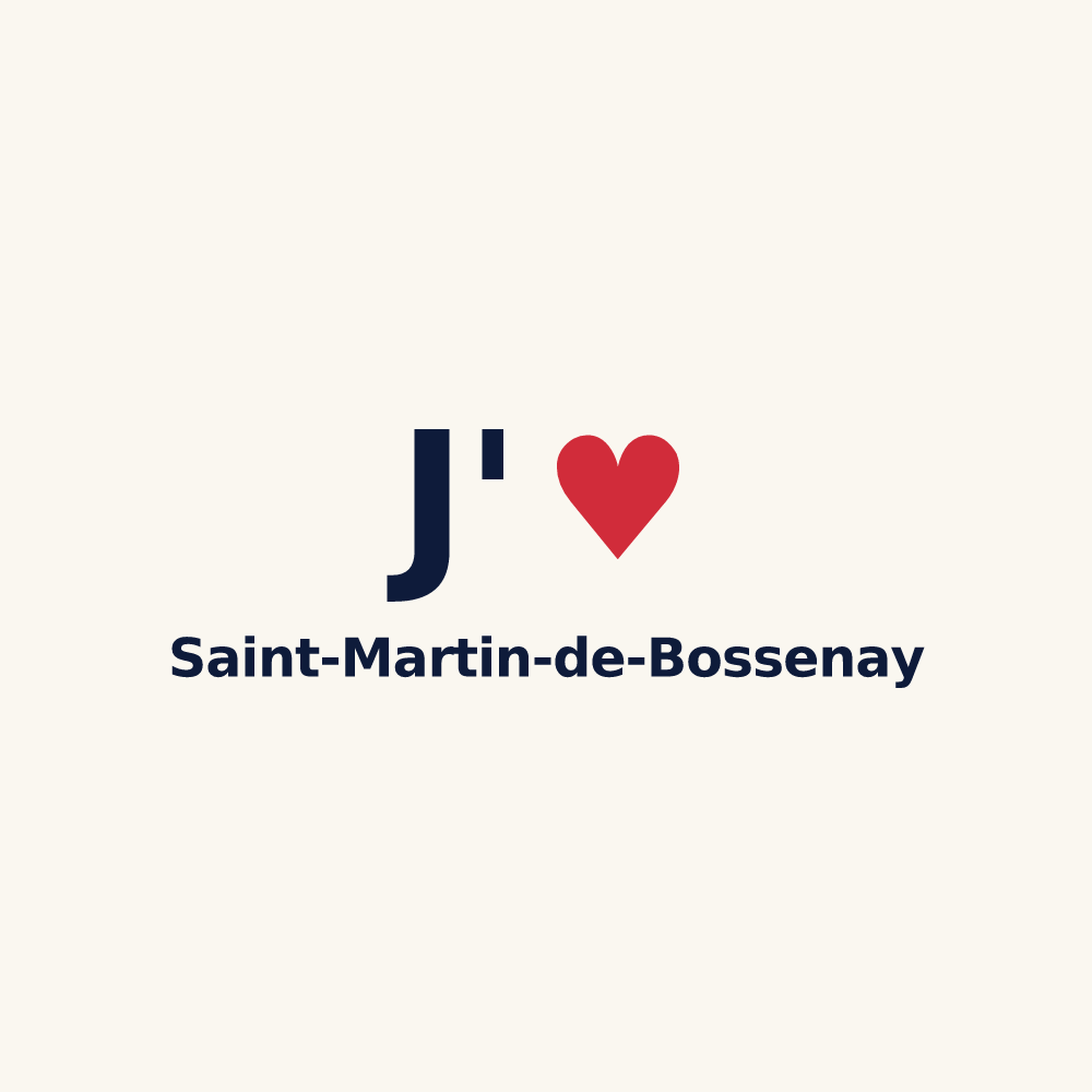 Tasse personnalisée Saint-Martin-de-Bossenay — design J'aime Saint-Martin-de-Bossenay