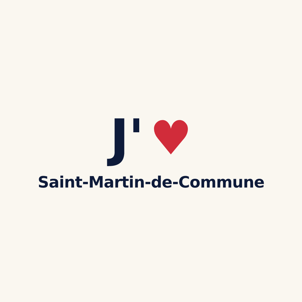 Tasse personnalisée Saint-Martin-de-Commune — design J'aime Saint-Martin-de-Commune