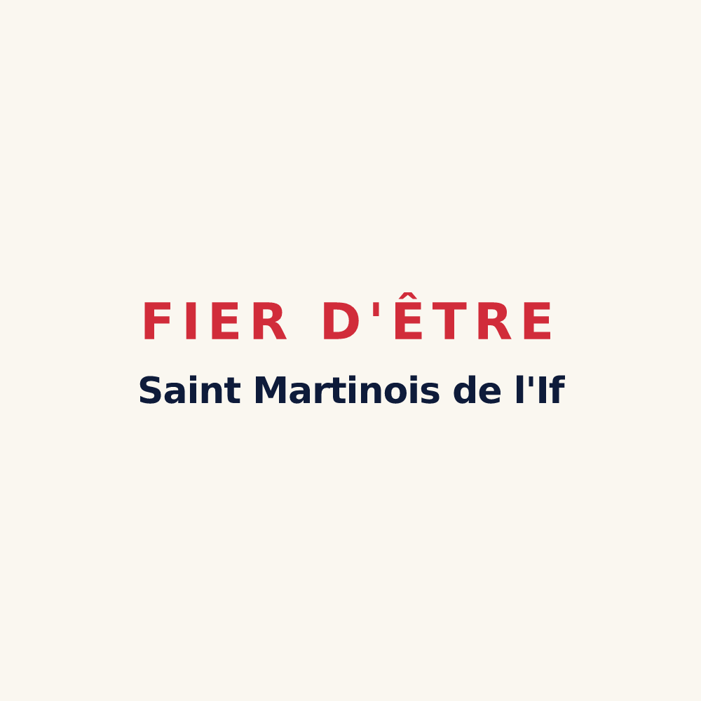 Tasse « Fier d'être Saint Martinois de l'If » — design pour Saint Martin de l'If