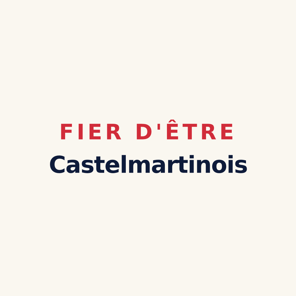 Tasse « Fier d'être Castelmartinois » — design pour Saint-Martin-le-Châtel