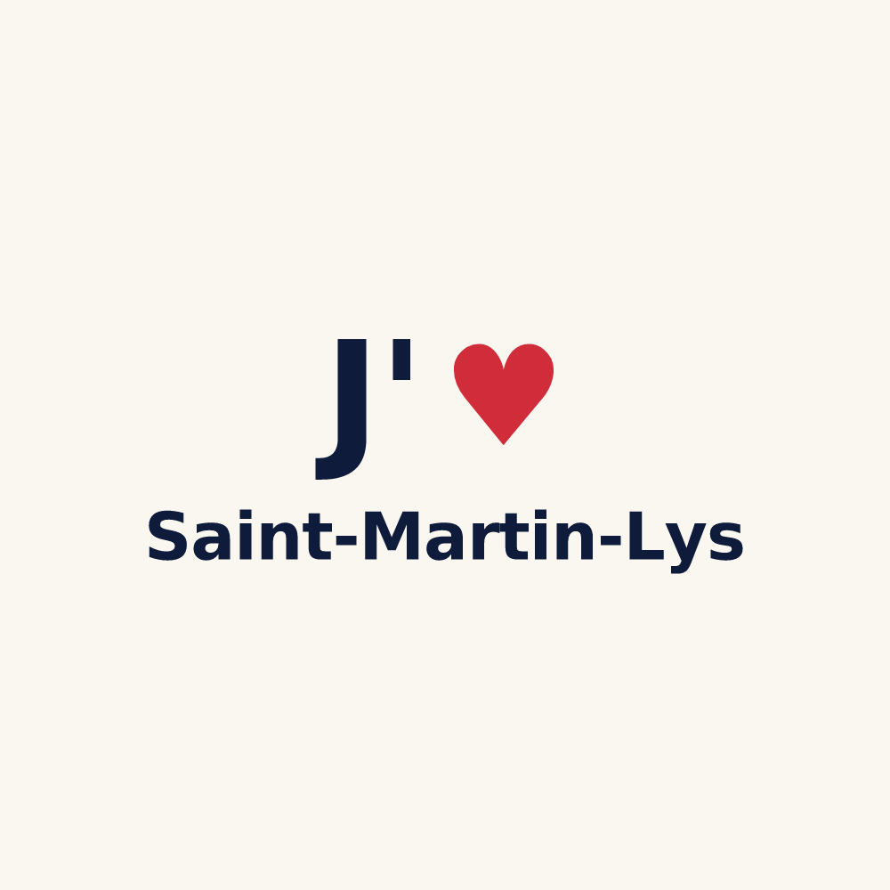 Tasse personnalisée Saint-Martin-Lys — design J'aime Saint-Martin-Lys