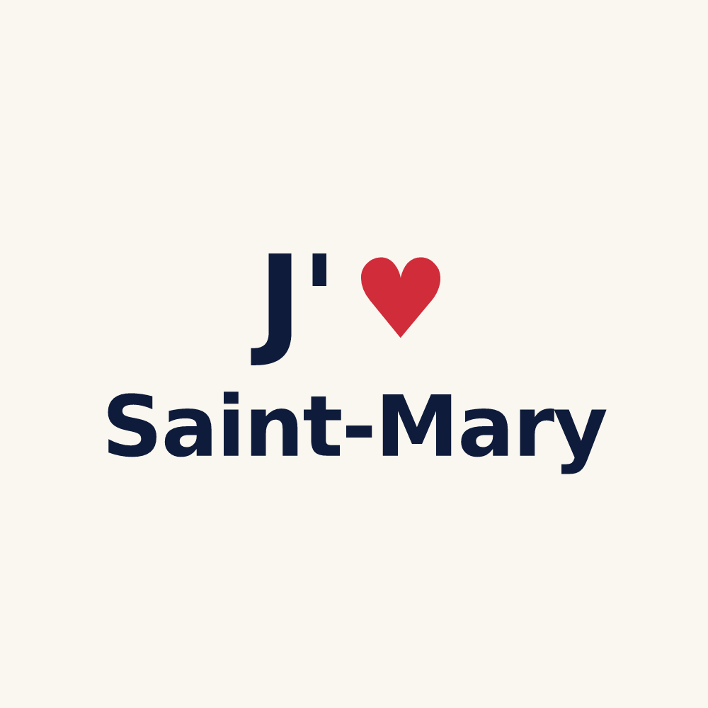 Tasse personnalisée Saint-Mary — design J'aime Saint-Mary