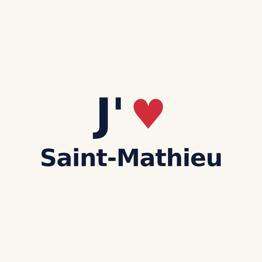 Tasse personnalisée Saint-Mathieu — design J'aime Saint-Mathieu