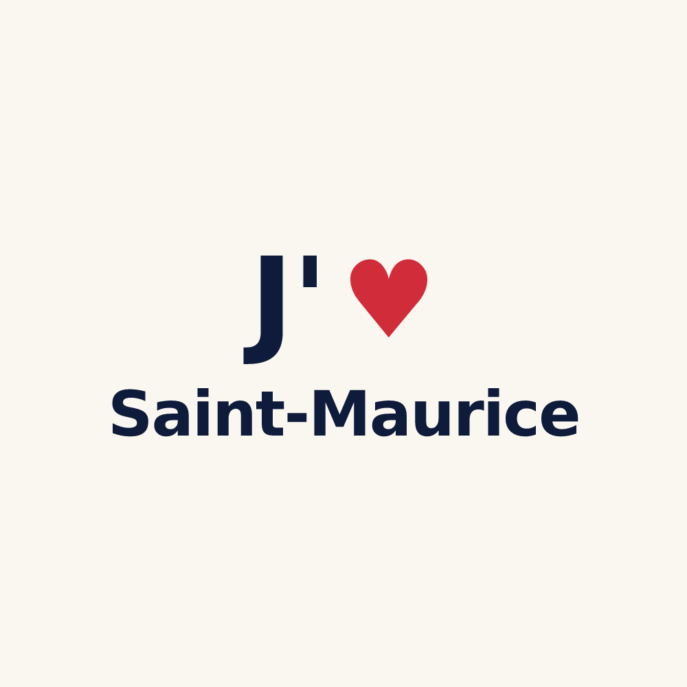 Tasse personnalisée Saint-Maurice — design J'aime Saint-Maurice