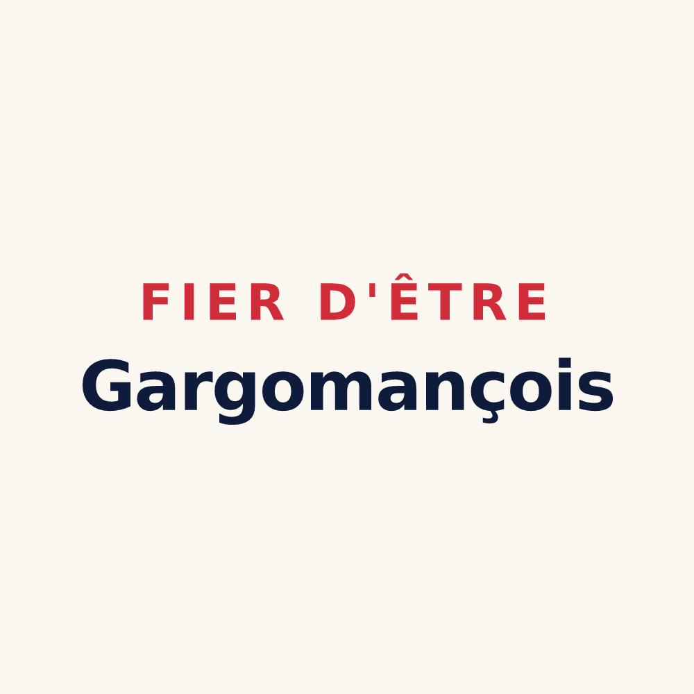 Tasse « Fier d'être Gargomançois » — design pour Saint-Maurice-en-Gourgois