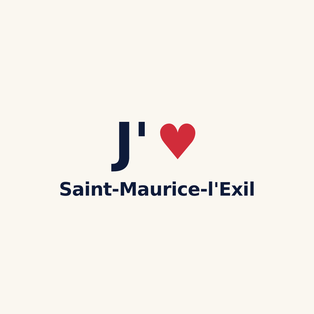 Tasse personnalisée Saint-Maurice-l'Exil — design J'aime Saint-Maurice-l'Exil