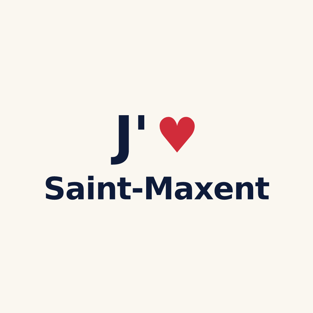 Tasse personnalisée Saint-Maxent — design J'aime Saint-Maxent
