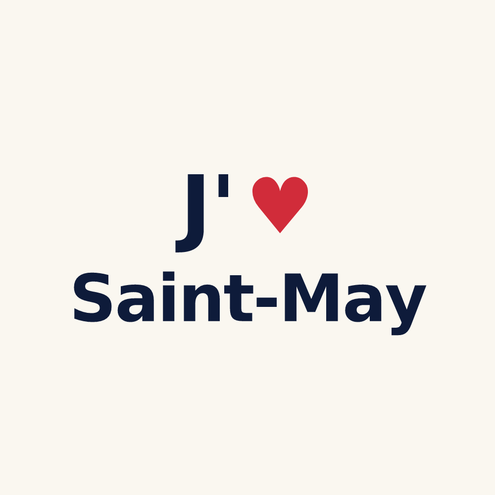 Tasse personnalisée Saint-May — design J'aime Saint-May
