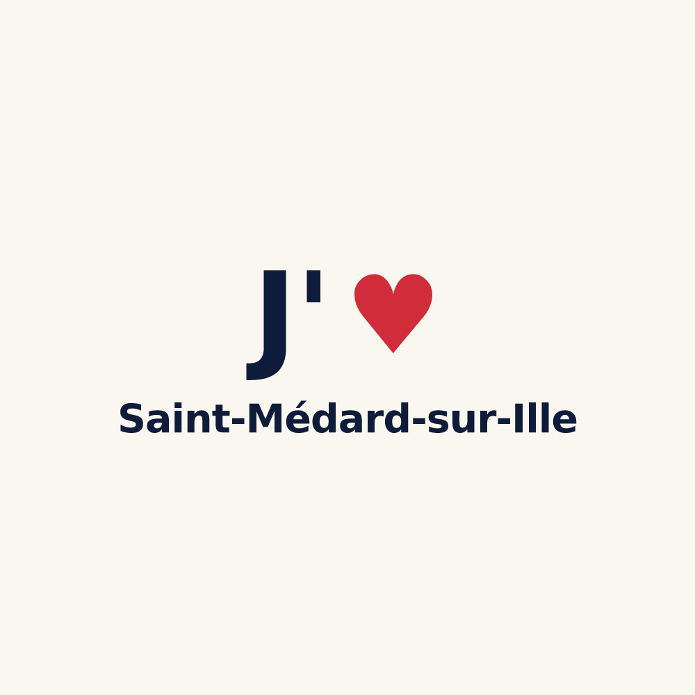 Tasse personnalisée Saint-Médard-sur-Ille — design J'aime Saint-Médard-sur-Ille