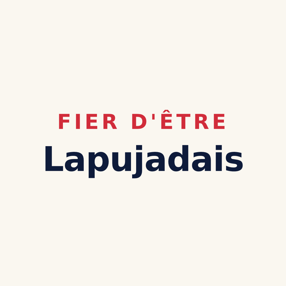 Tasse « Fier d'être Lapujadais » — design pour Saint-Michel-de-Lapujade