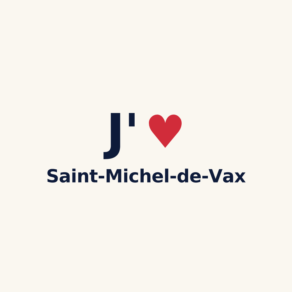 Tasse personnalisée Saint-Michel-de-Vax — design J'aime Saint-Michel-de-Vax