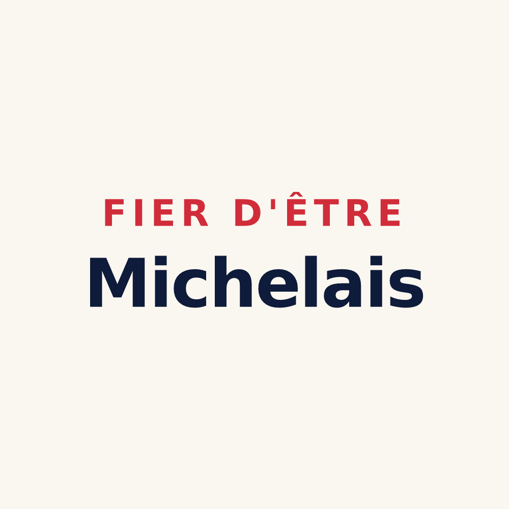 Tasse « Fier d'être Michelais » — design pour Saint-Michel-le-Cloucq