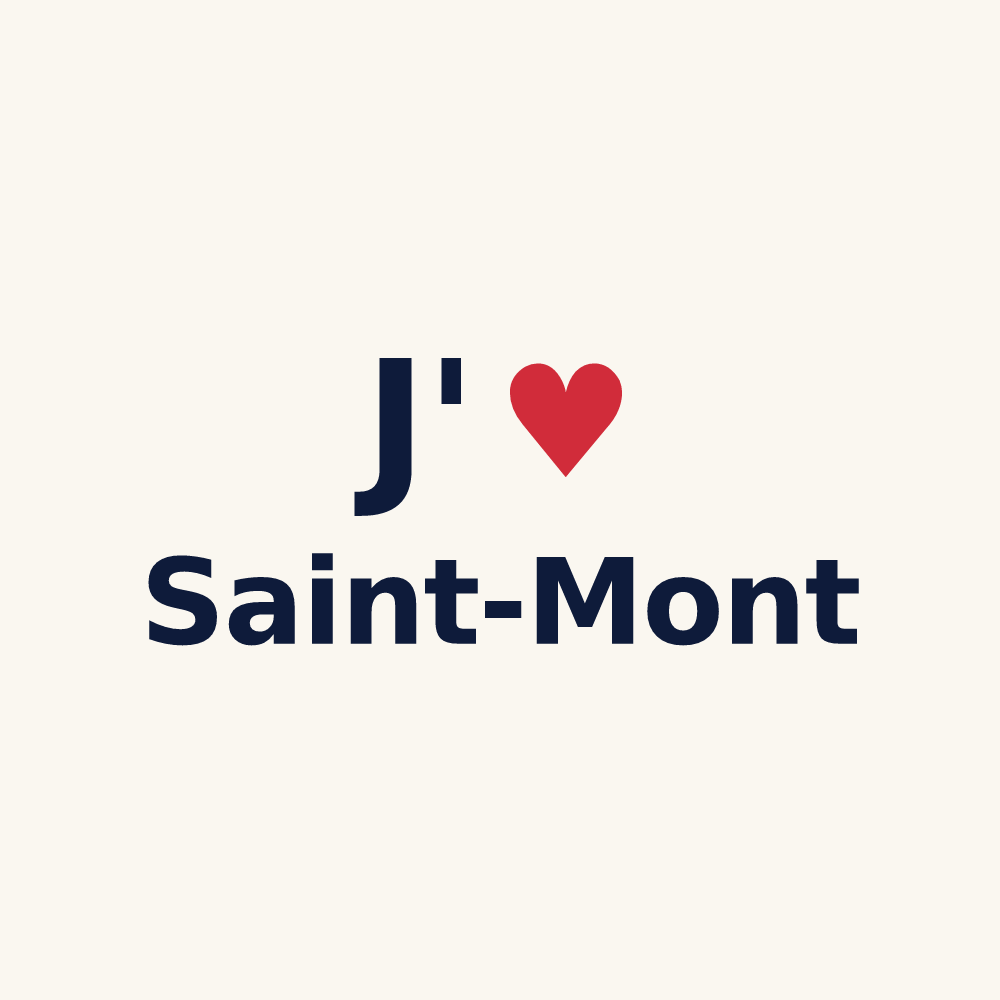 Tasse personnalisée Saint-Mont — design J'aime Saint-Mont