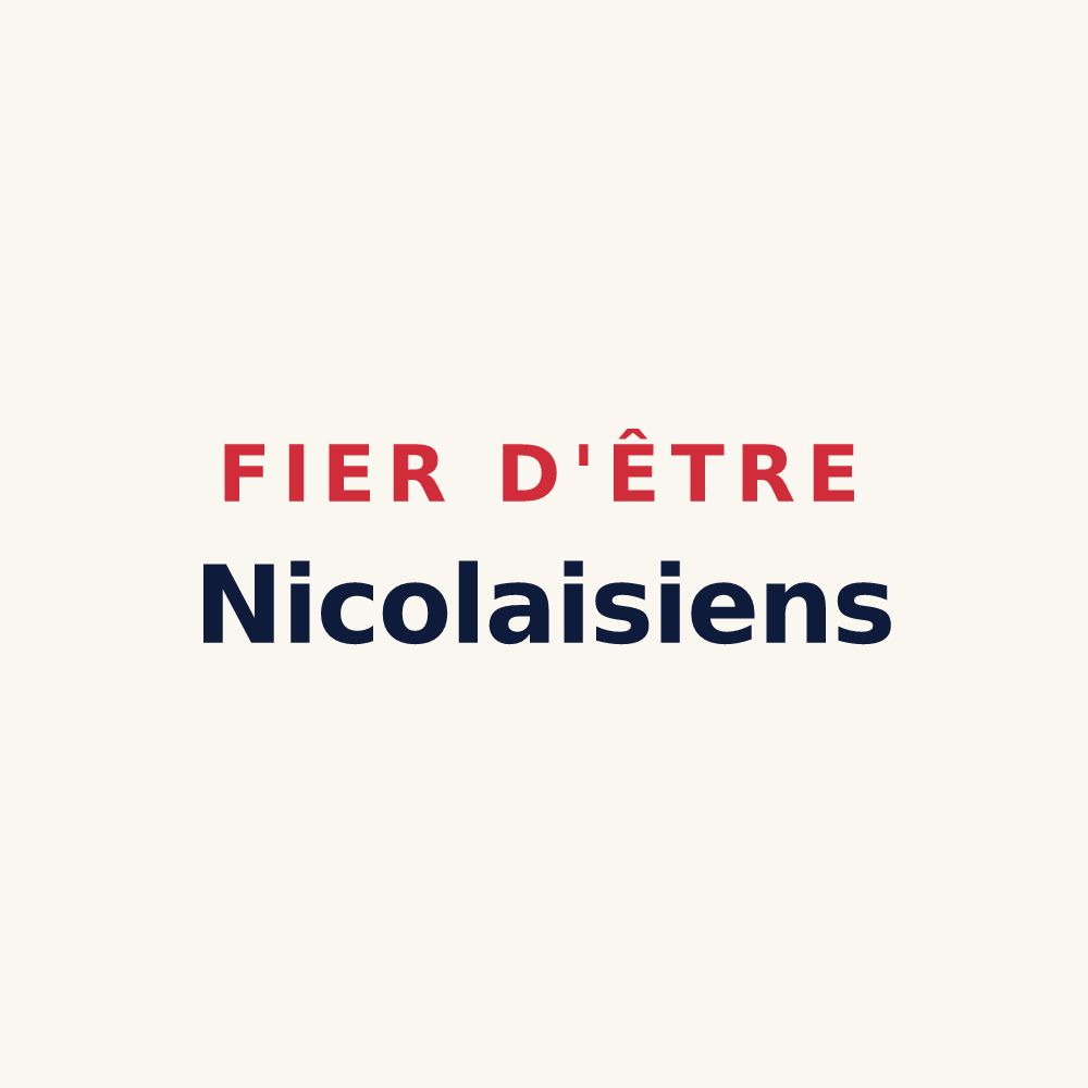 Tasse « Fier d'être Nicolaisiens » — design pour Saint-Nicolas-d'Aliermont