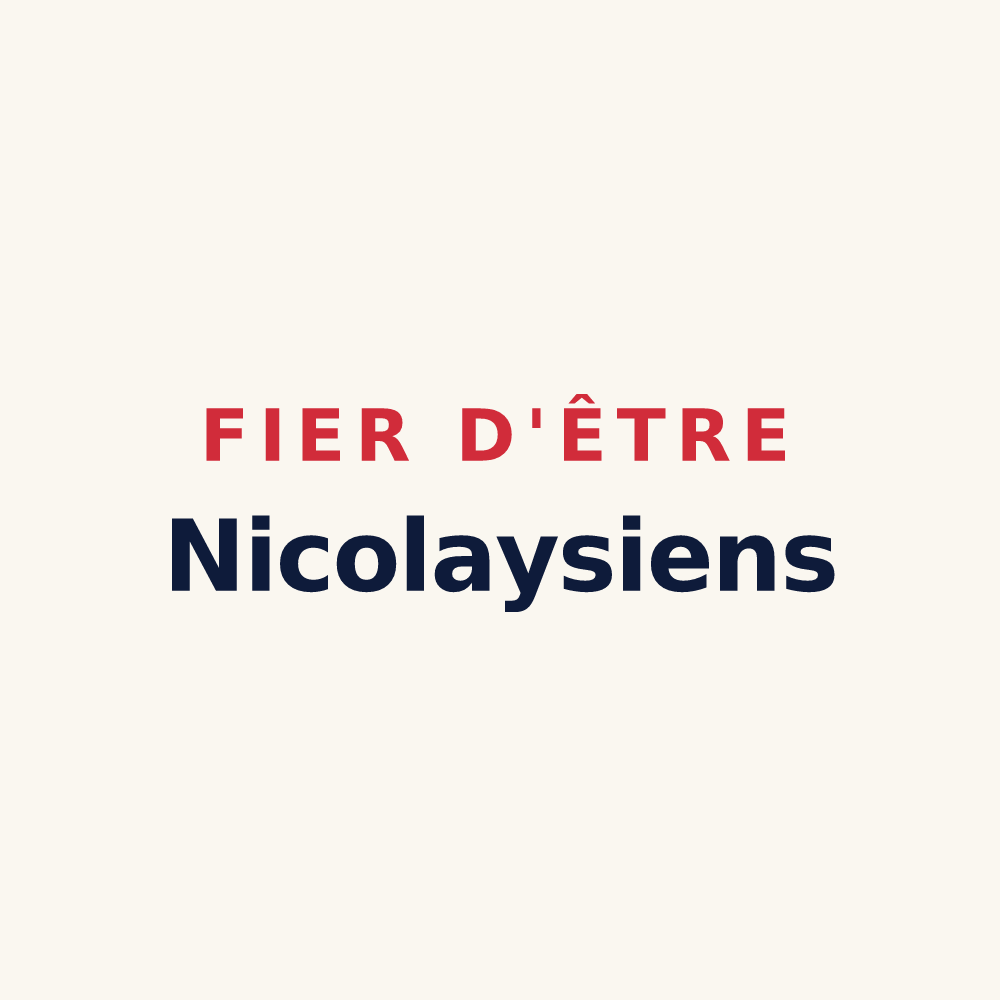 Tasse « Fier d'être Nicolaysiens » — design pour Saint-Nicolas-de-la-Haie