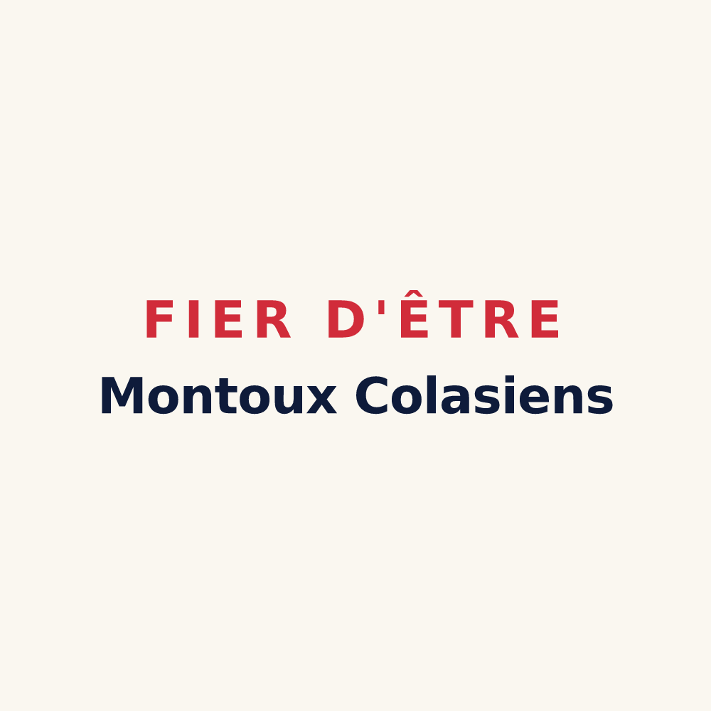 Tasse « Fier d'être Montoux Colasiens » — design pour Saint-Nicolas-des-Motets