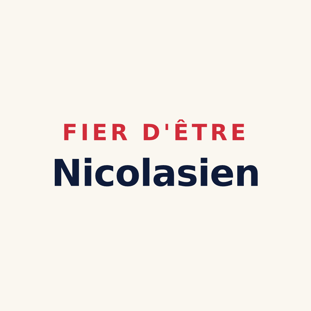 Tasse « Fier d'être Nicolasien » — design pour Saint-Nicolas-du-Tertre