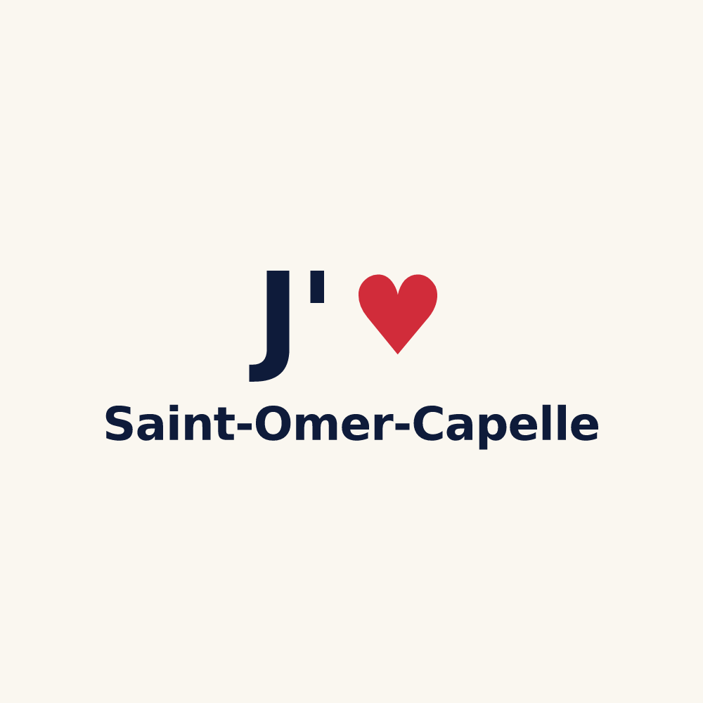 Tasse personnalisée Saint-Omer-Capelle — design J'aime Saint-Omer-Capelle