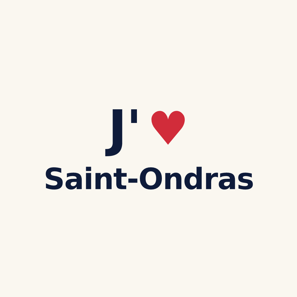 Tasse personnalisée Saint-Ondras — design J'aime Saint-Ondras